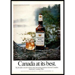 1974 Canadian Mist Whisky Canada At It's Best Vintage Print Ad Kejimkujik Part
